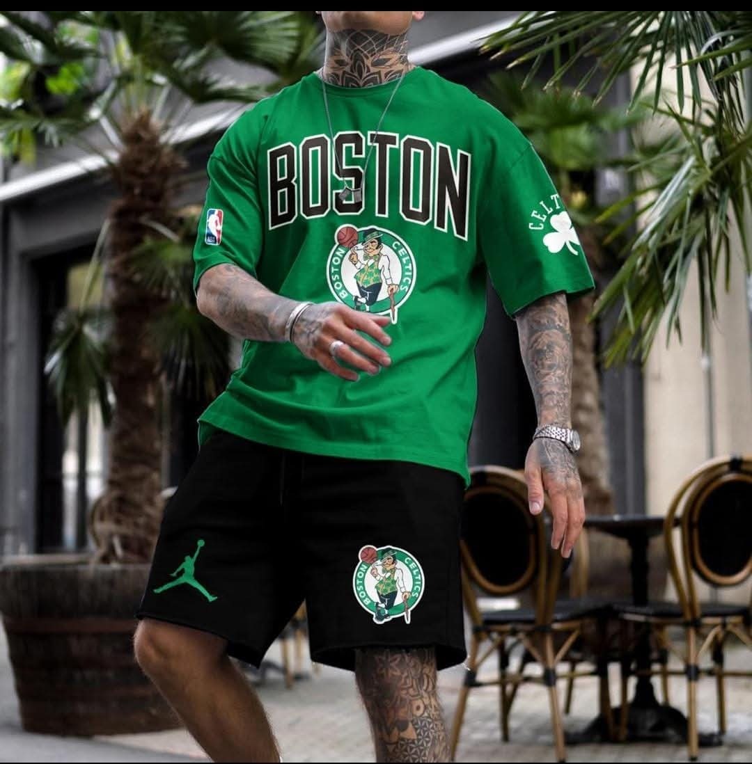 Camiseta y Pantaloneta Celtics Boston Oversize