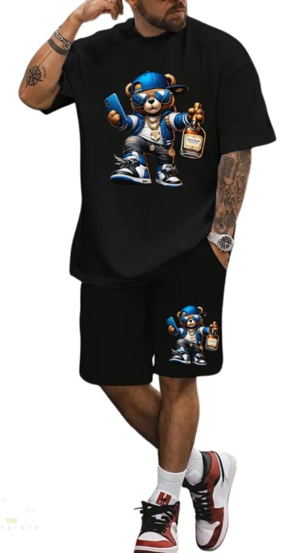 🐻🔥 Conjunto Oversize Camiseta + Pantaloneta "Oso Street"