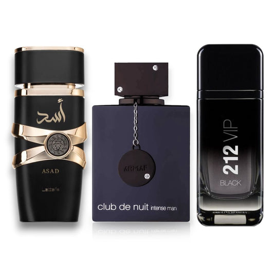🔥 Combo Asad + Club de Nuit Intense Man + 212 VIP Black 🔥