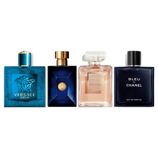 Eros + Dylan Blue Men + Coco Mademoiselle + Bleu de Chanel