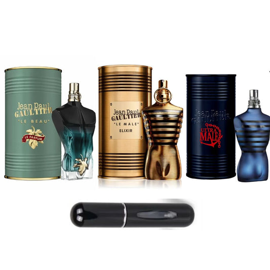 Jean Paul Gaultier Elixir, Le Beau Parfum y Ultra Male