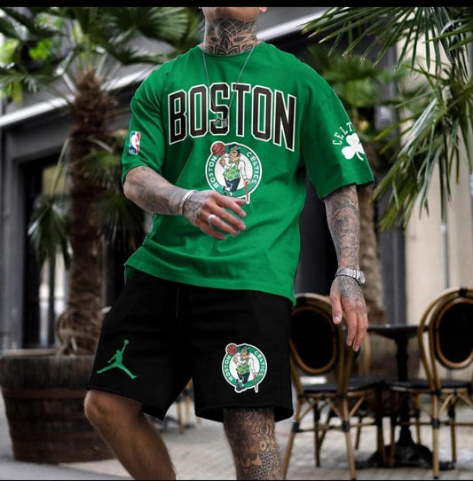 Camiseta y Pantaloneta Celtics Boston Oversize