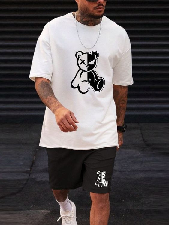 Oversize camisa y pantaloneta oso